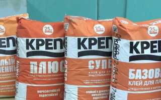 Клей для плитки «Крепс» усиленный 25 кг: технические характеристики