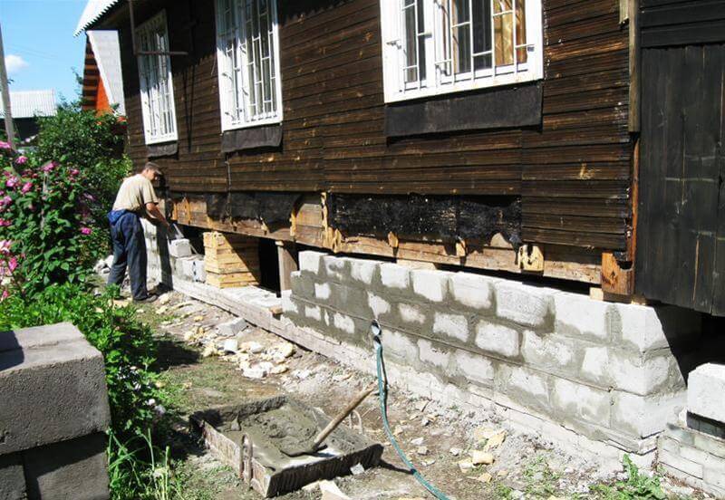 3. Ремонт повреждений и укрепление фундамента